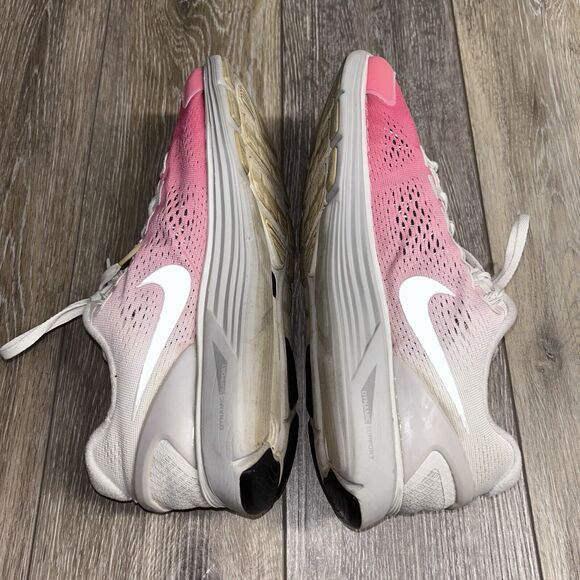 Custom Nike Womens US Size 10 Wide NIKEiD Lunar Glow 549269-991 Pink White Shoes - Picture 9 of 11